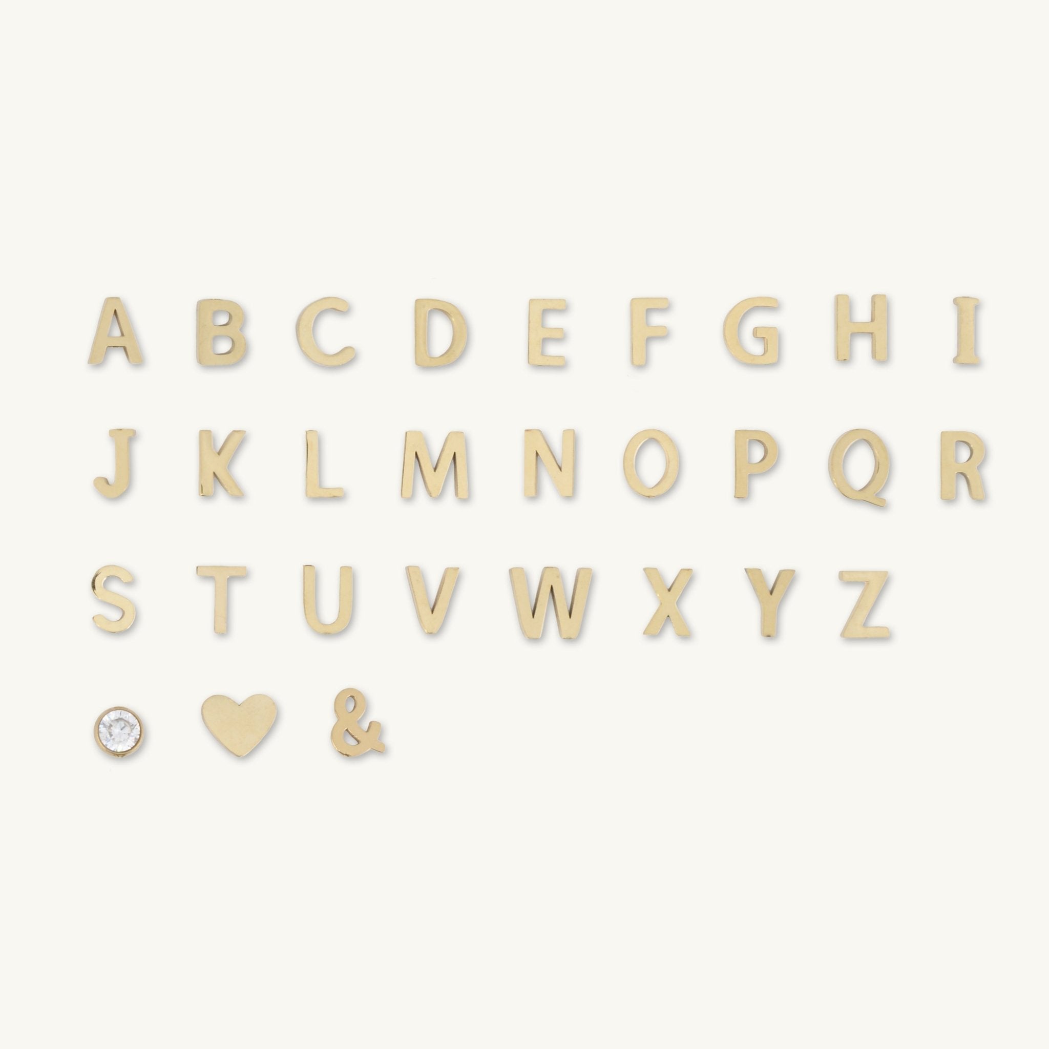 Sideways Pave Letter Necklace - Camile & Stone