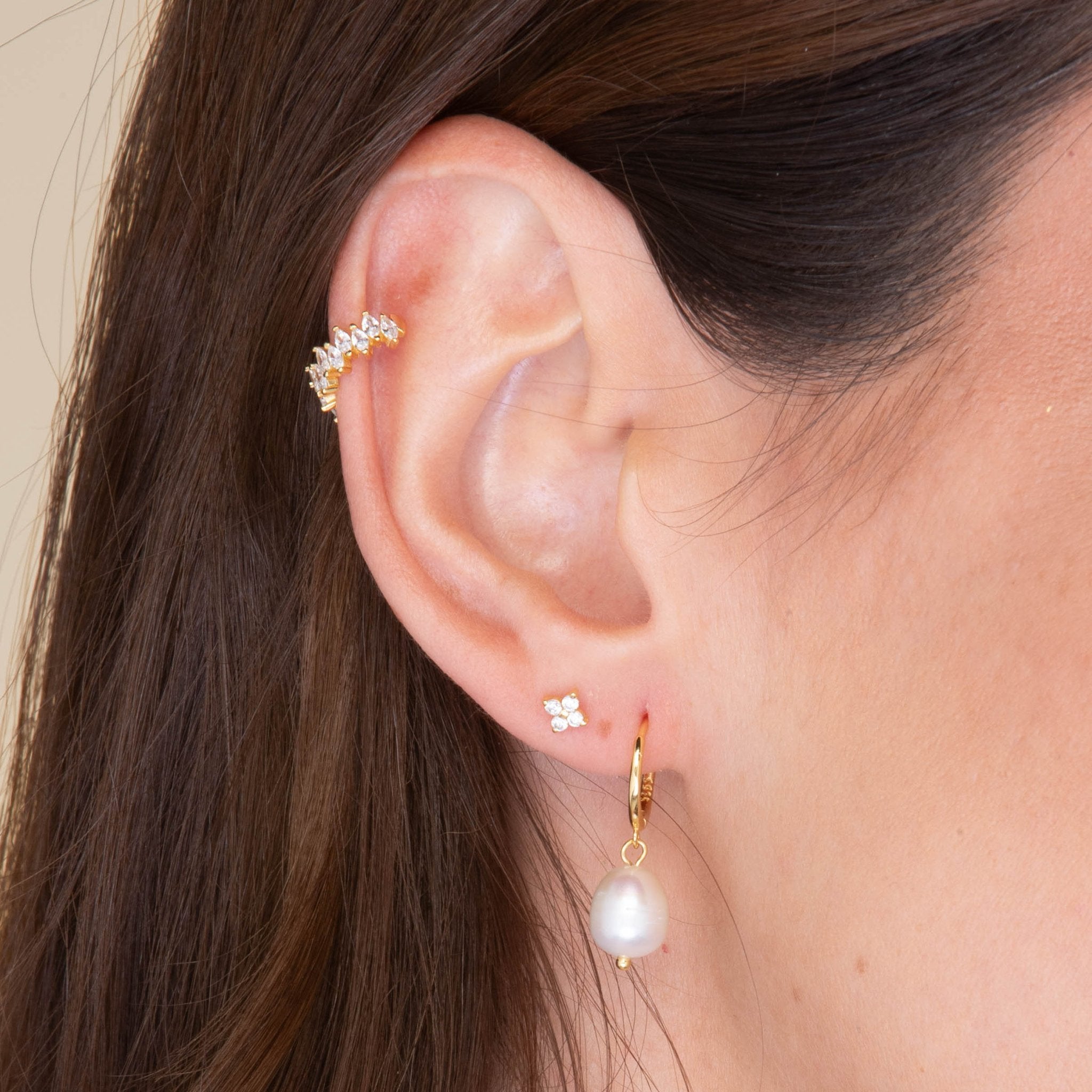 Single Marquise Sapphire Ear Cuff - Camile & Stone