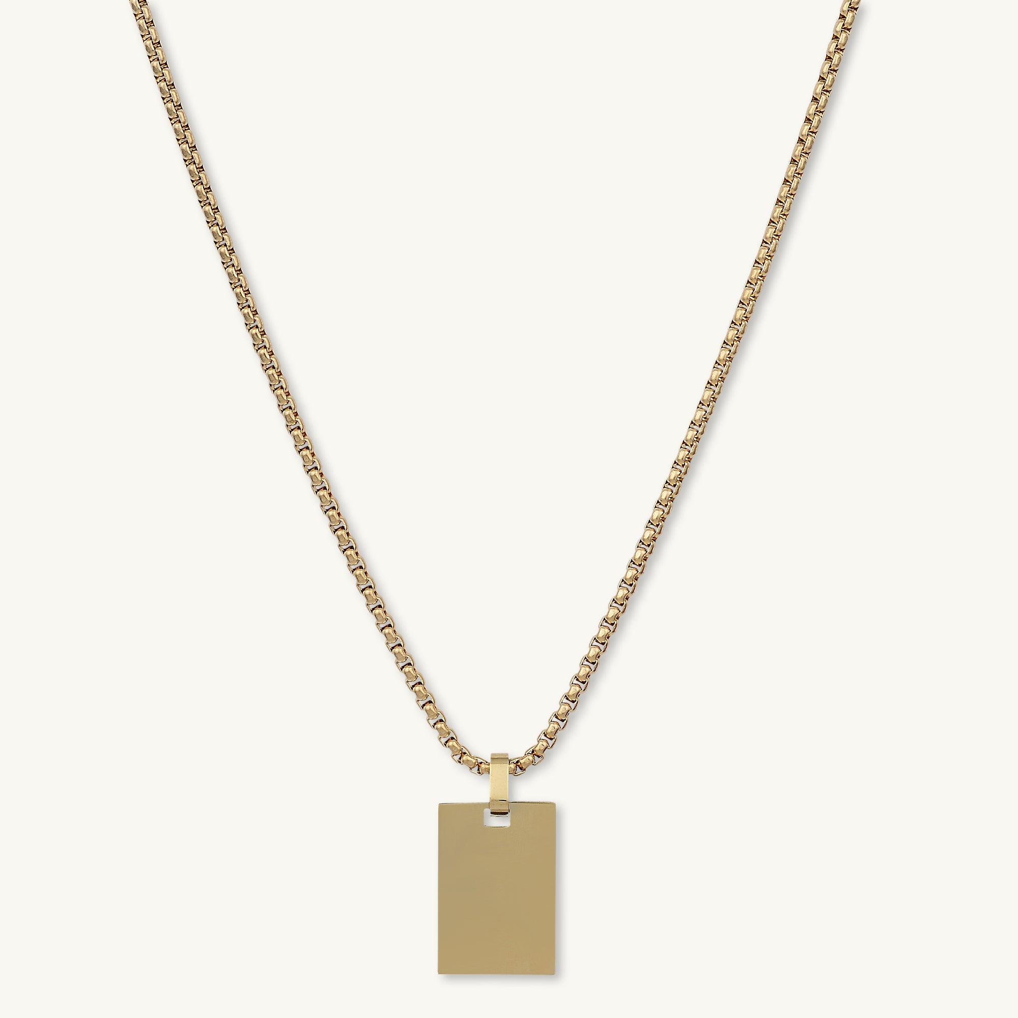 Statement Tag Engraved Personalised Necklace - Camile & Stone