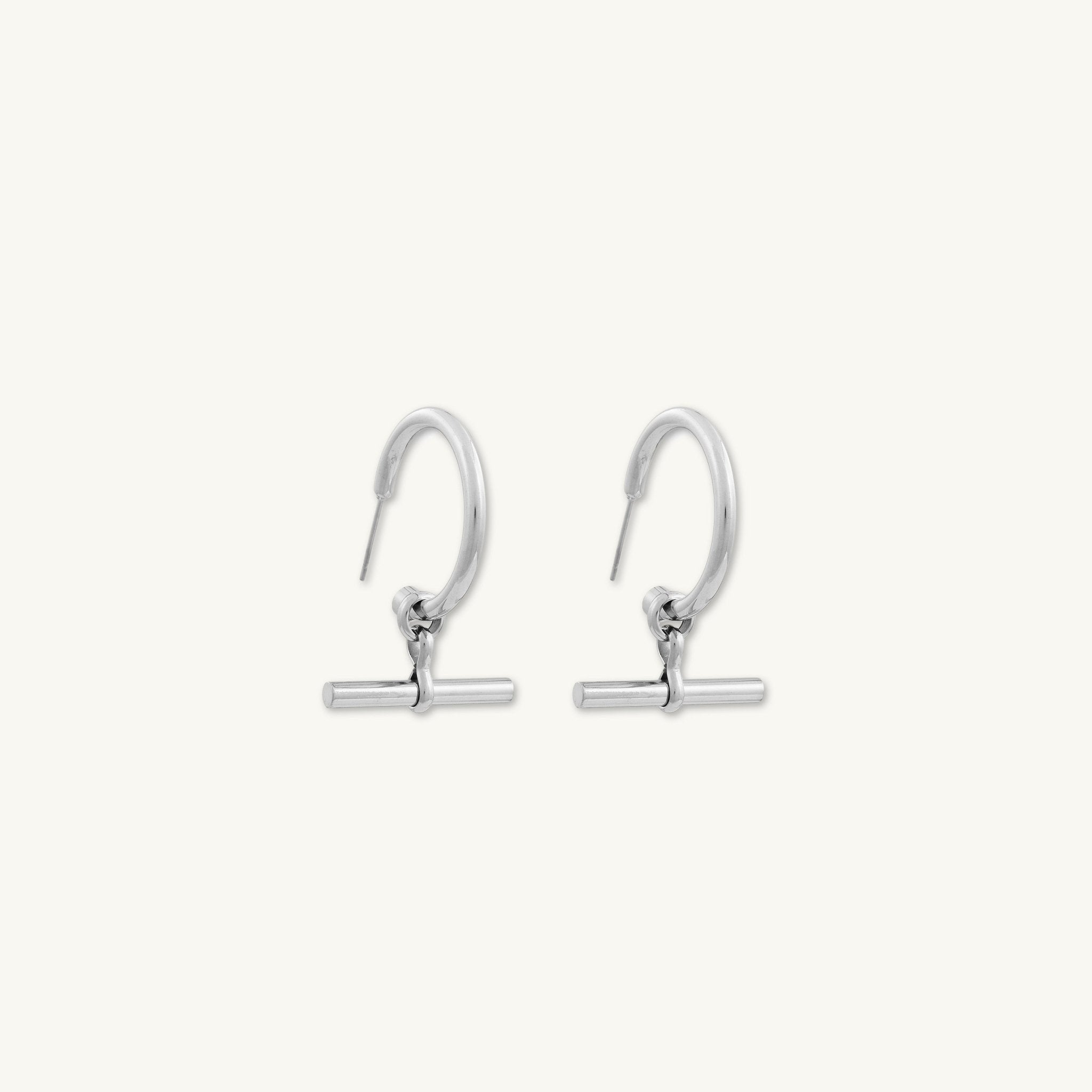 T Bar Hoop Earrings - Camile & Stone