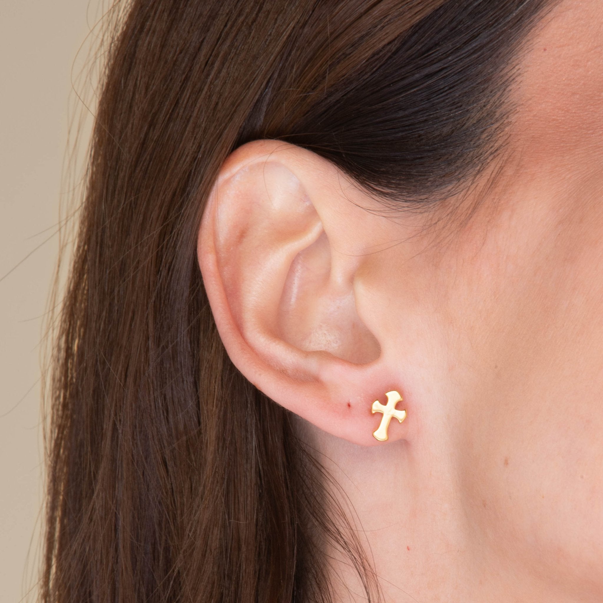 Unisex Cross Stud Earrings - Camile & Stone