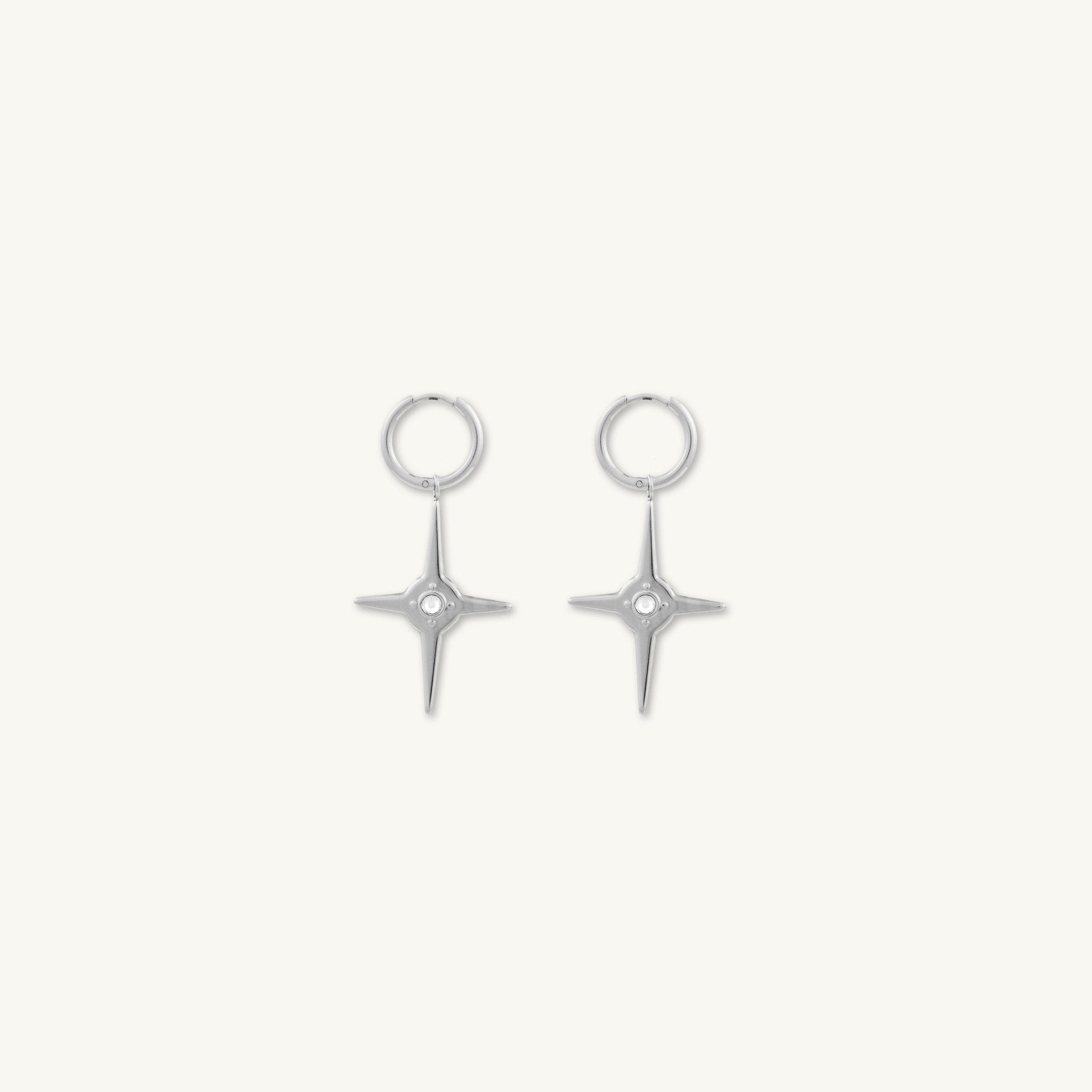 Unisex Elijah Cross Hoop Earrings - Camile & Stone