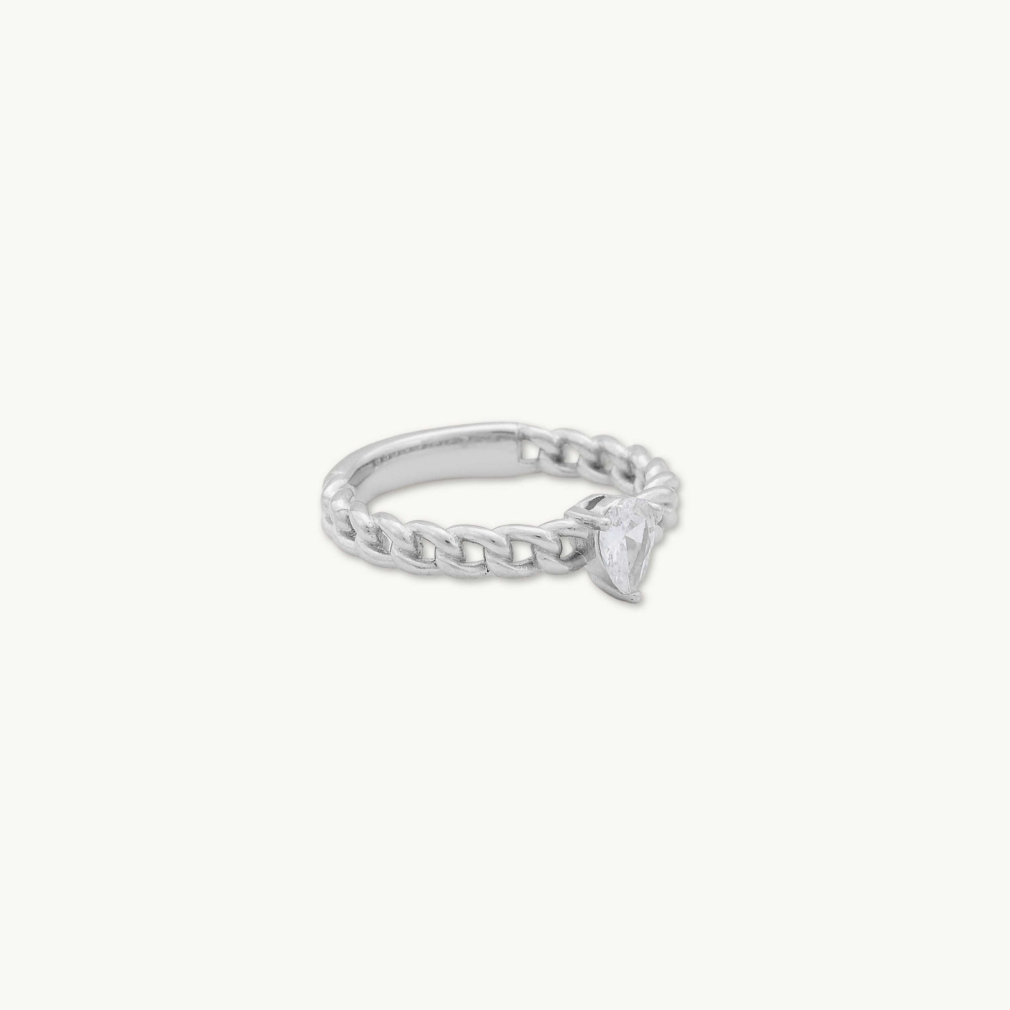 Vesa Cuban Teardrop Ring - Camile & Stone