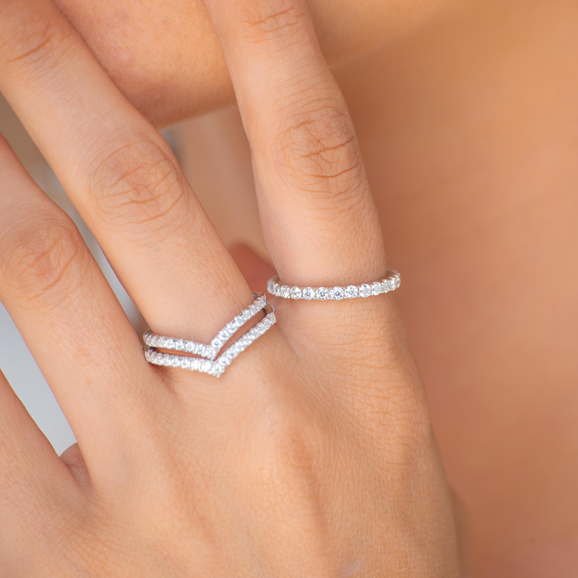 2mm Moissanite Diamond Eternity Anniversary Band Ring - Camile & Stone