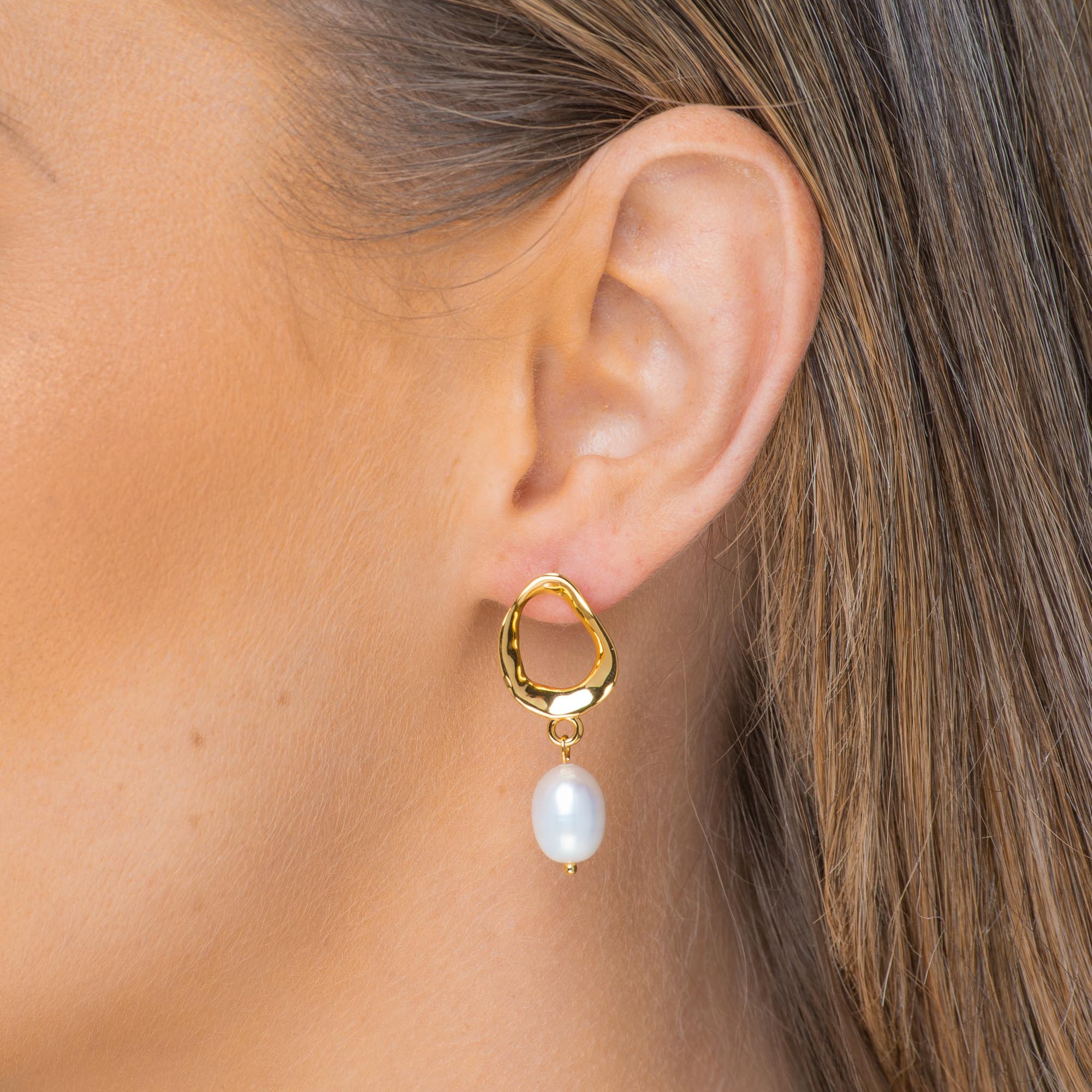 Organic Pearl Drop Earrings