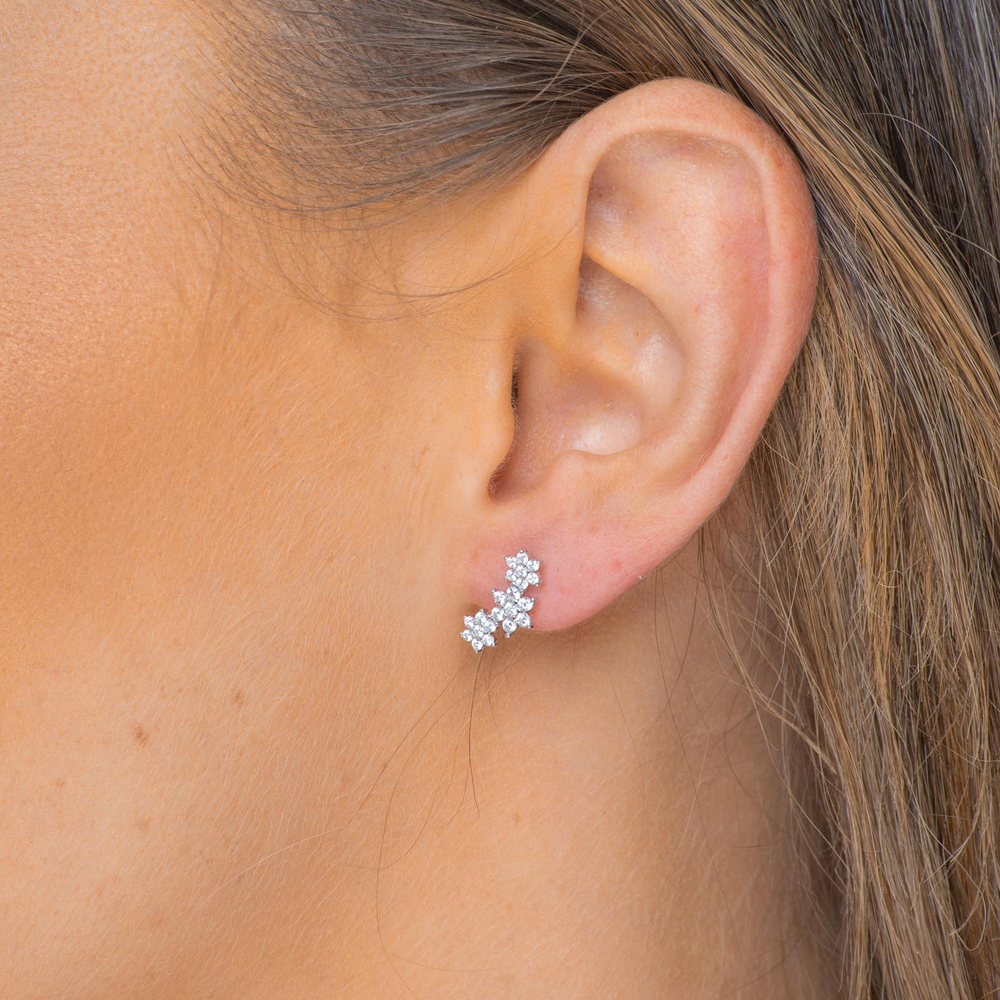 Daisy Cluster Sapphire Earrings