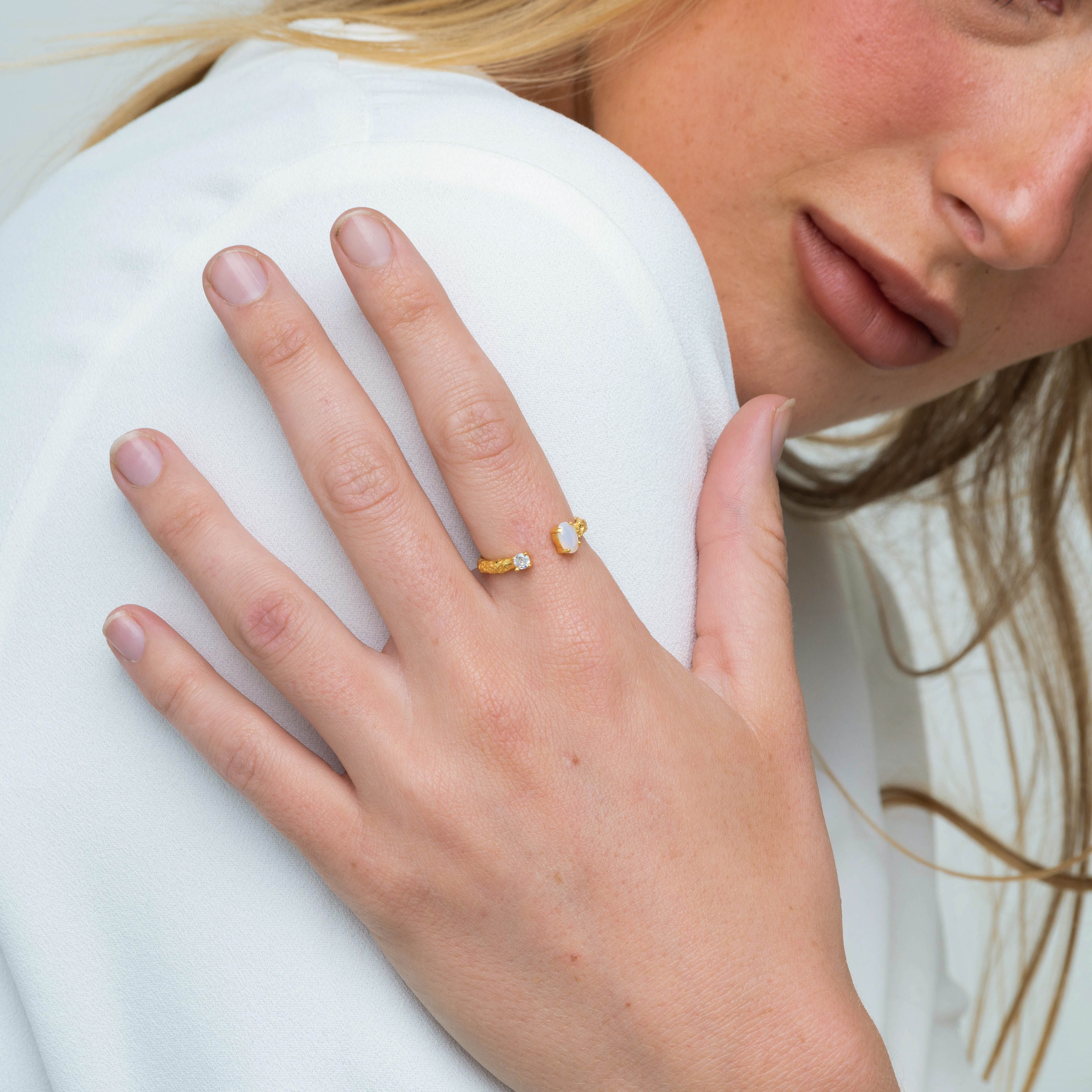 Molten Opal Open Ring