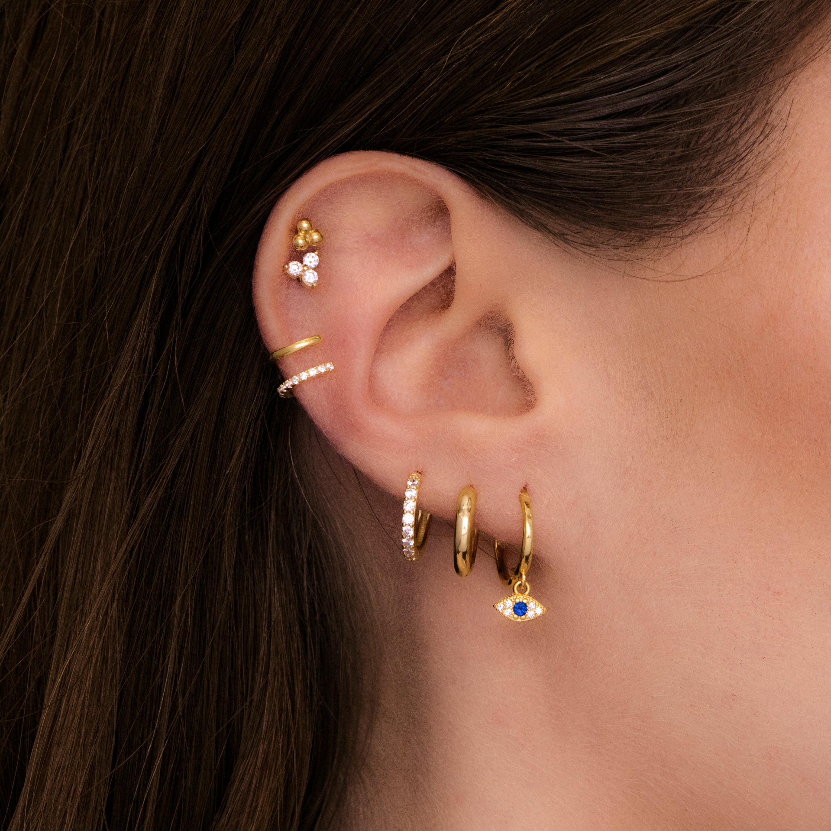 Stone earrings store gold jewellery