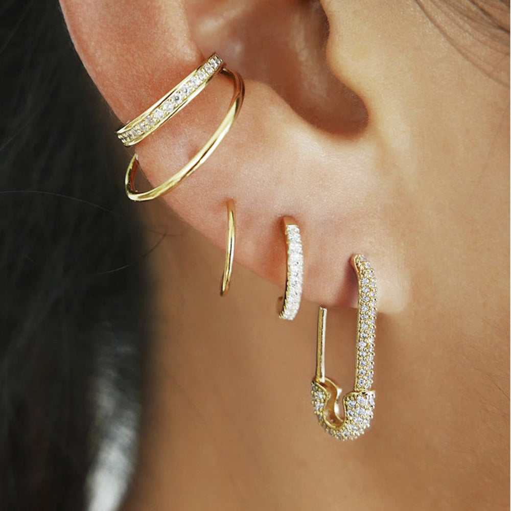 Paper Pin Clip Earrings