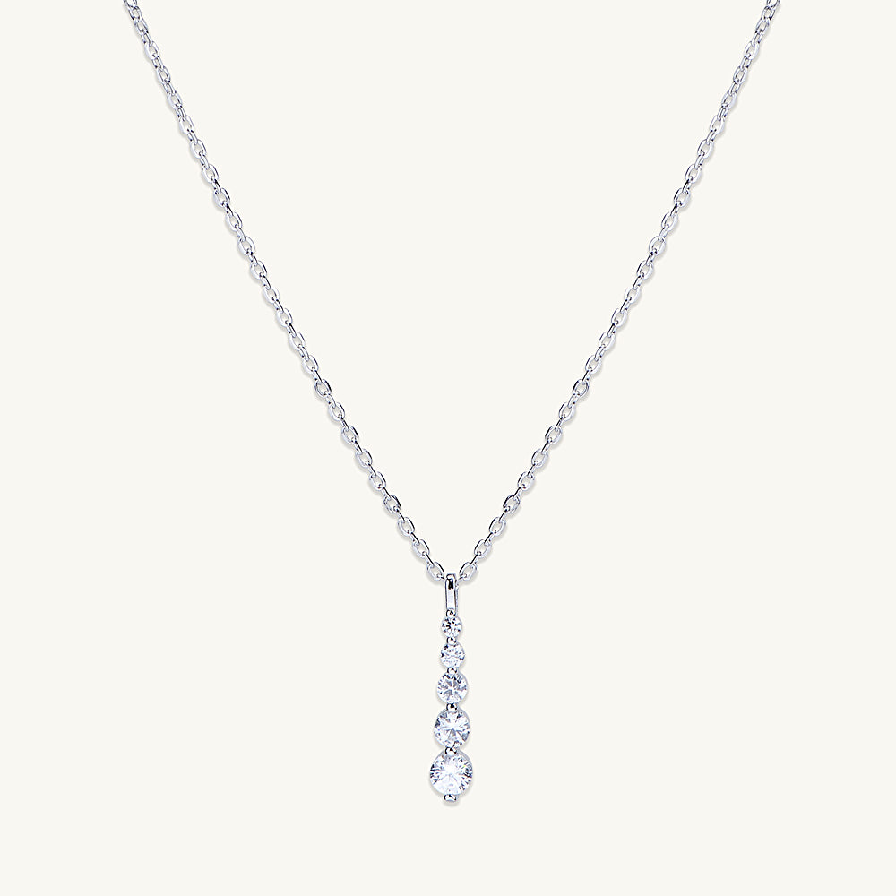 Sapphire Vertical Drop Necklace
