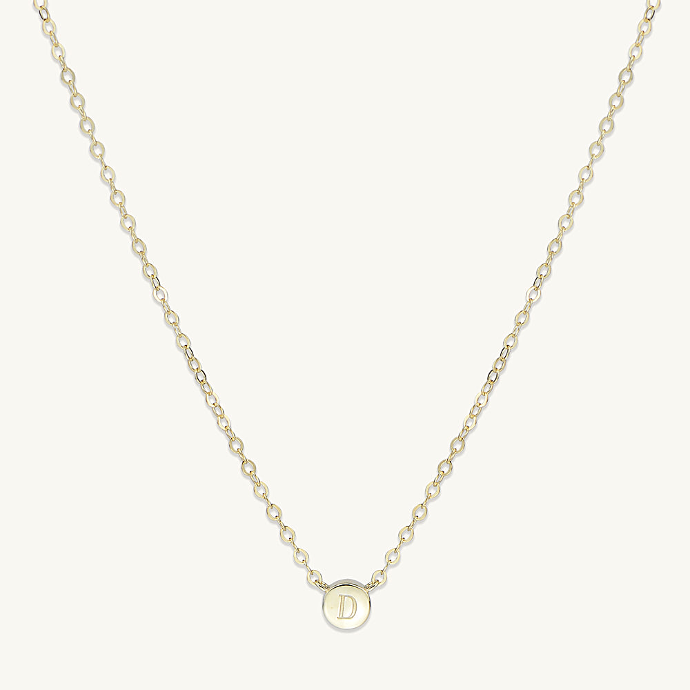 Initial Letter Dot Necklace