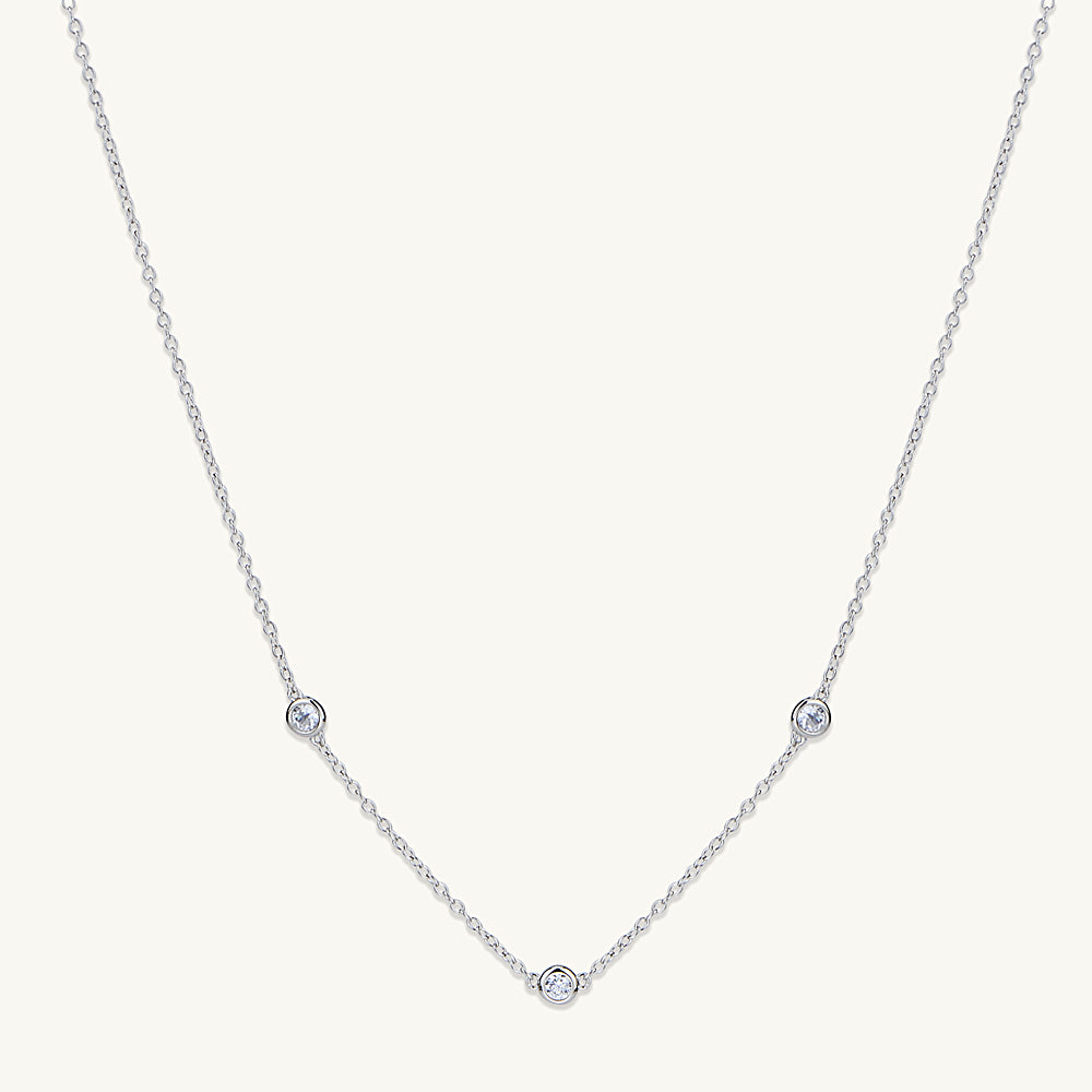 Satellite Sapphire Station Chain Necklace