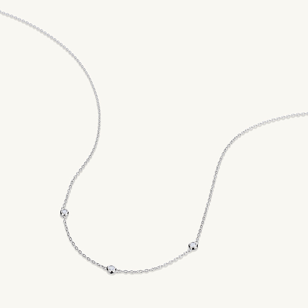 Satellite Sapphire Station Chain Necklace