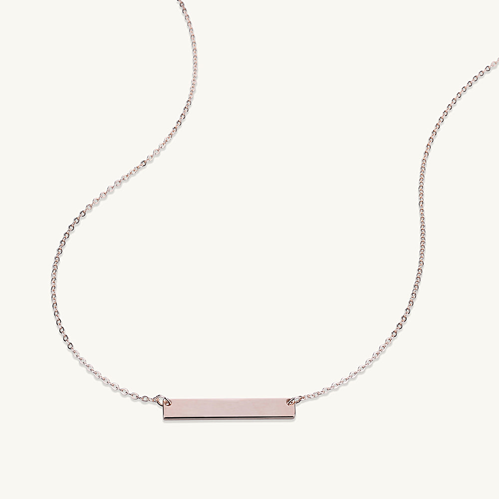 Engraved Personalised Bar Necklace