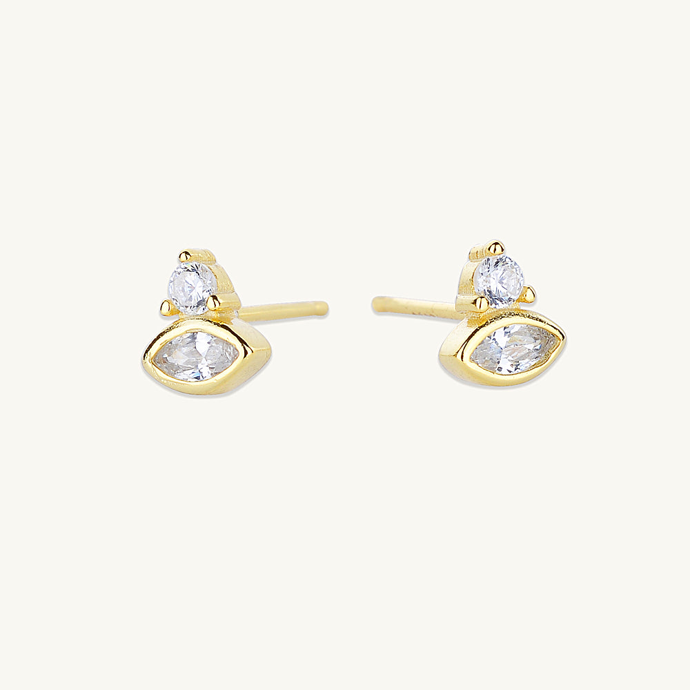 Marquise Sapphire Stud Earrings