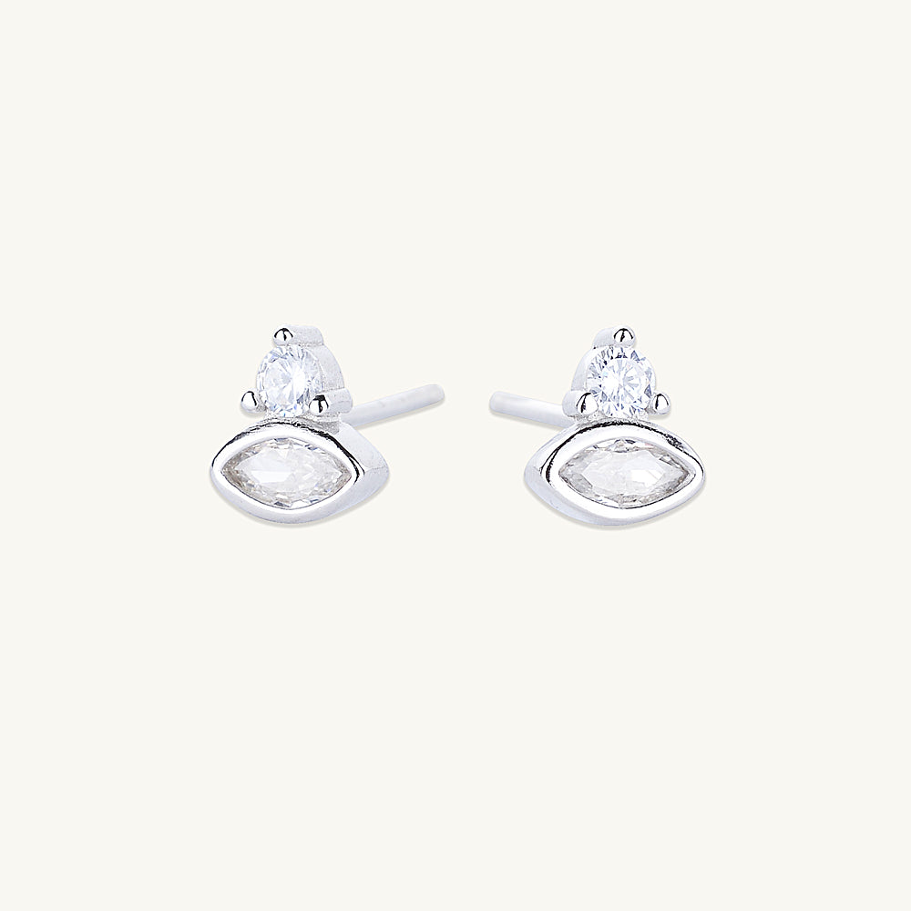 Marquise Sapphire Stud Earrings