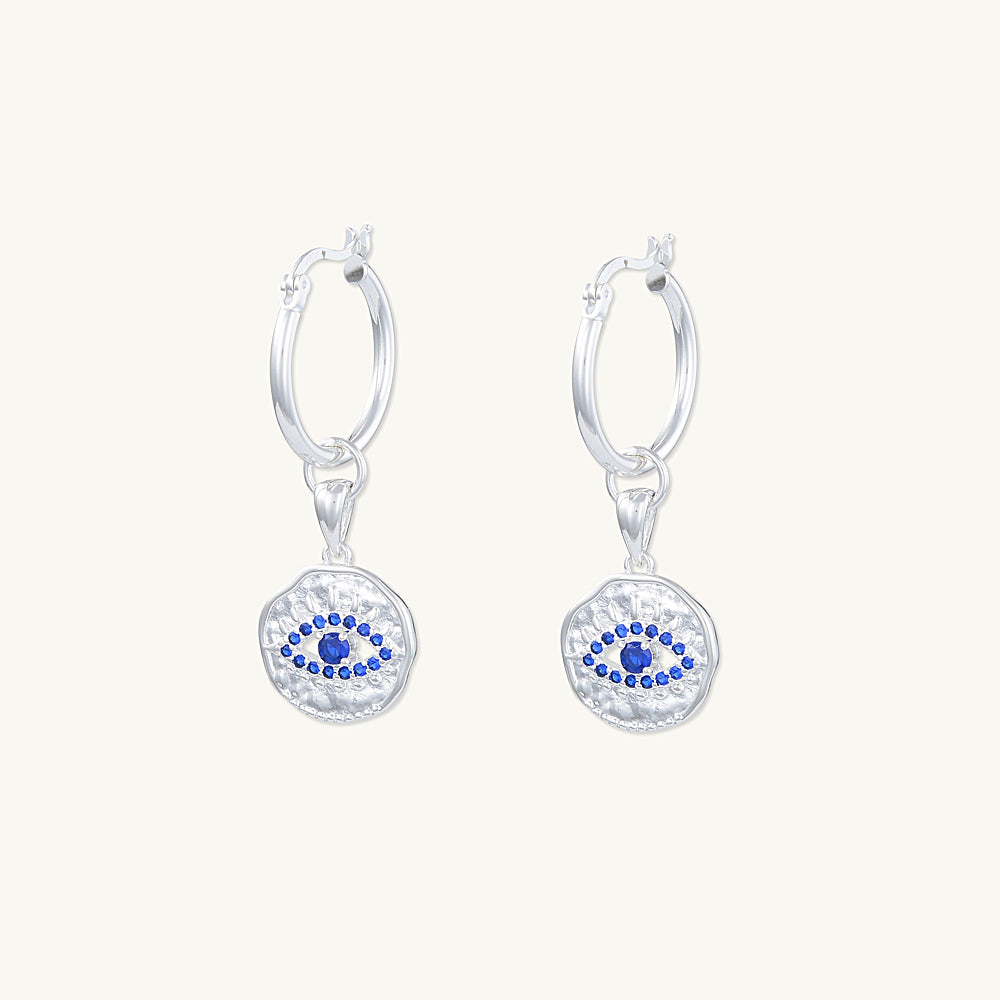 Evil Eye Statement Hoop Earrings