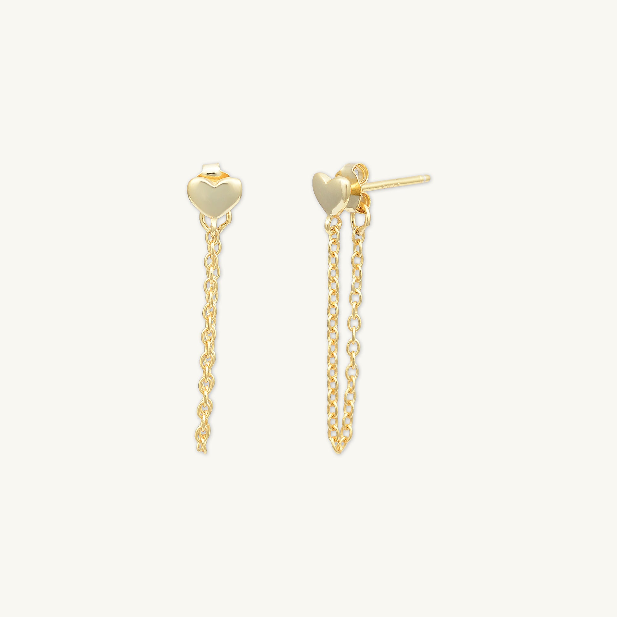 Chains Huggie Earrings in Gold | Gold Chain Hoops | Uncommon James