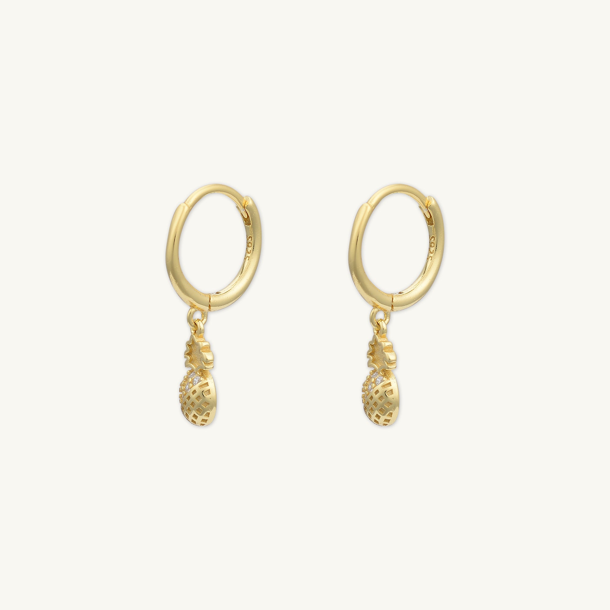 Pineapple hoop earrings hotsell