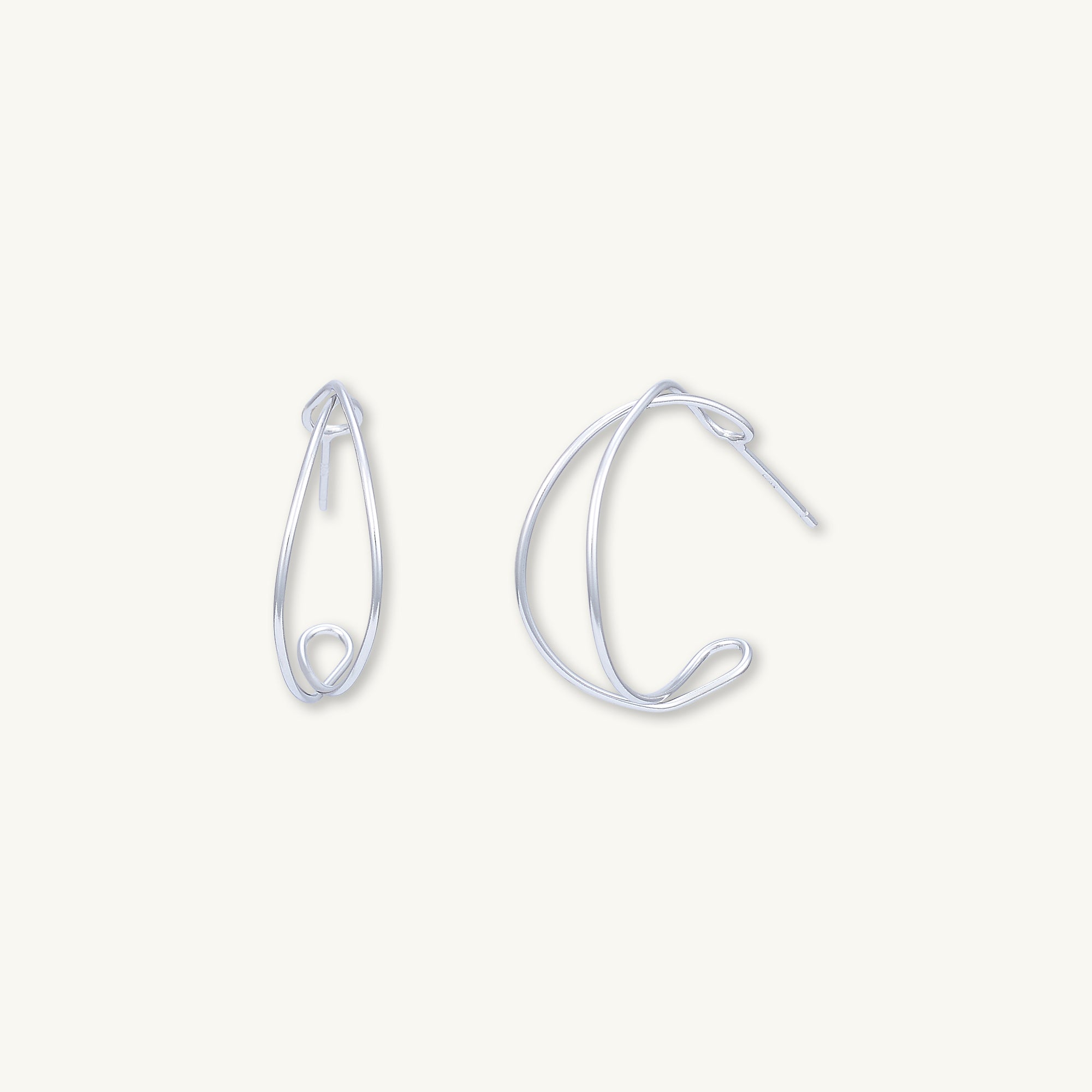 Ultra Thin Hoop Earrings - Lightweight Teardrop Earrings - Hoops - Nadin  Art Design - Personalized Jewelry