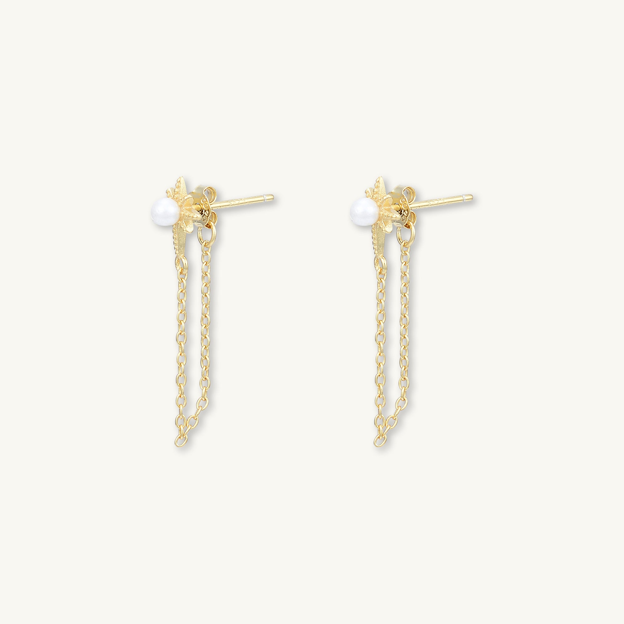 Starlight Pearl Dangling Earrings