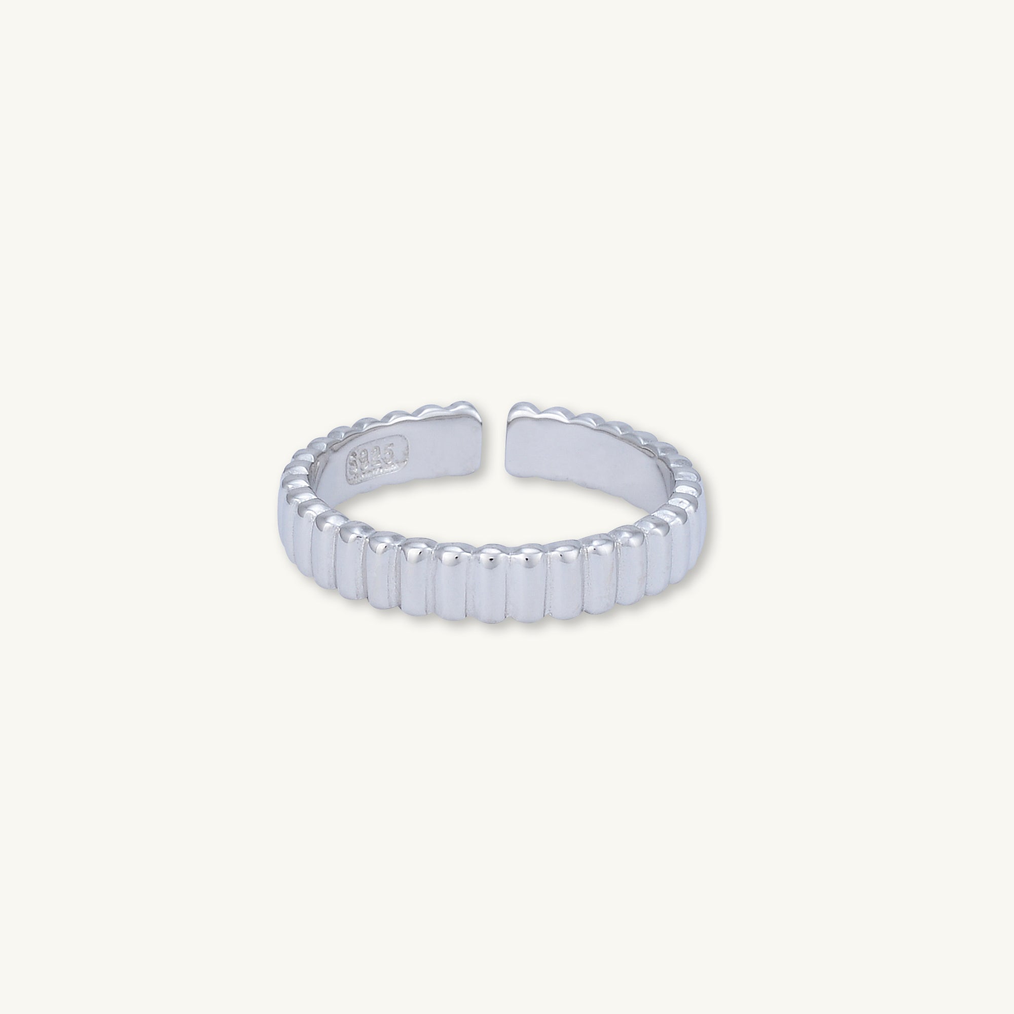 Ridges Open Adjustable Ring