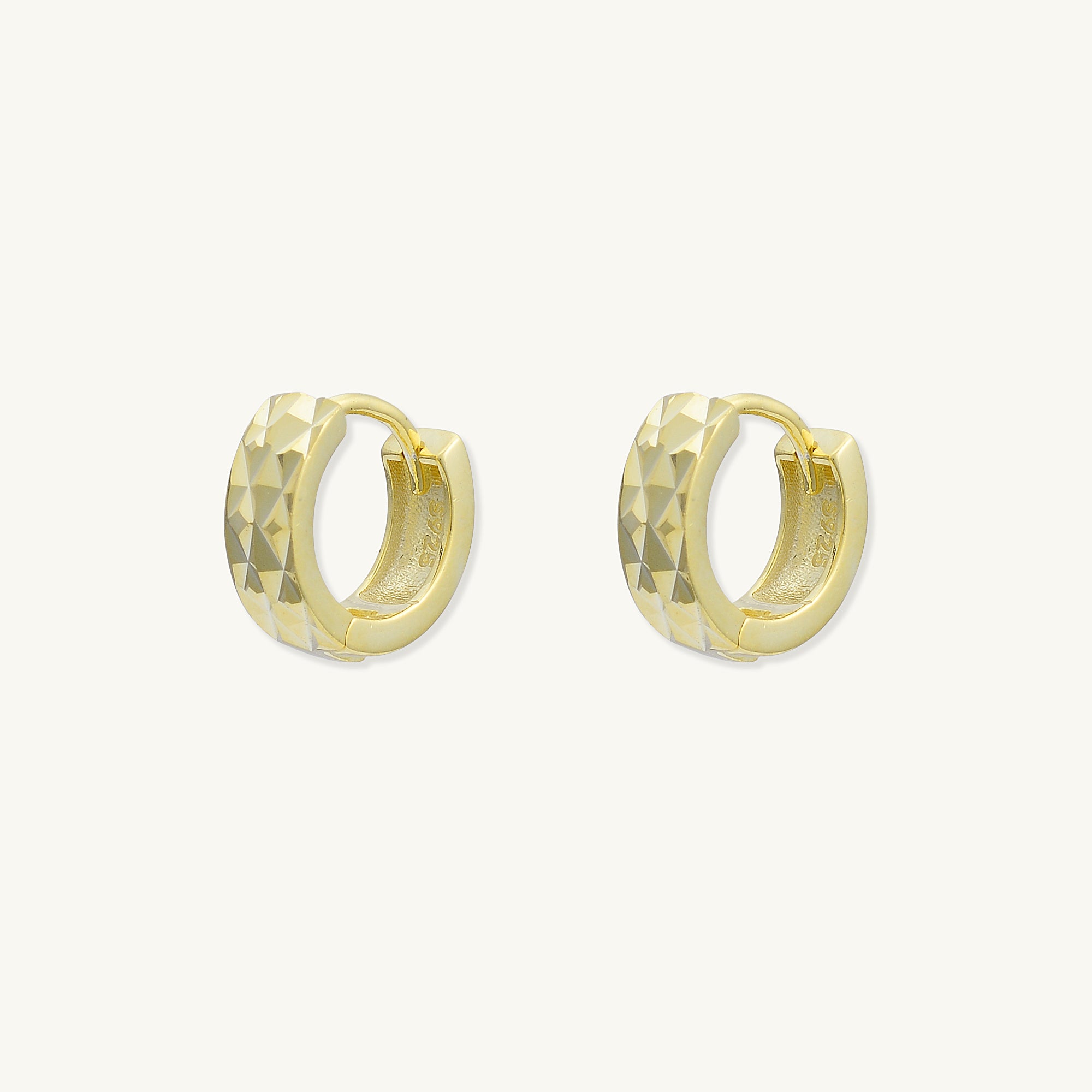 Textured Huggie Hoop Earrings