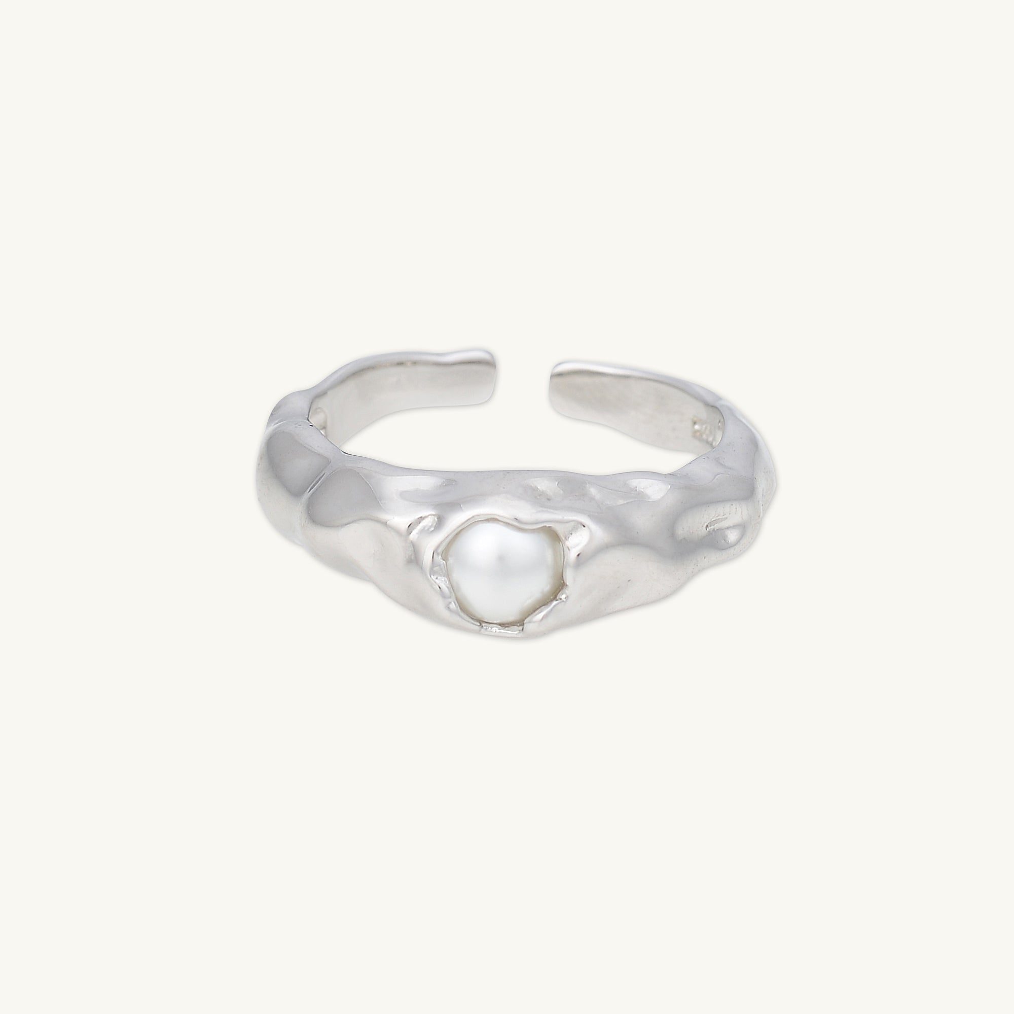 Classic Molten Pearl Open Ring