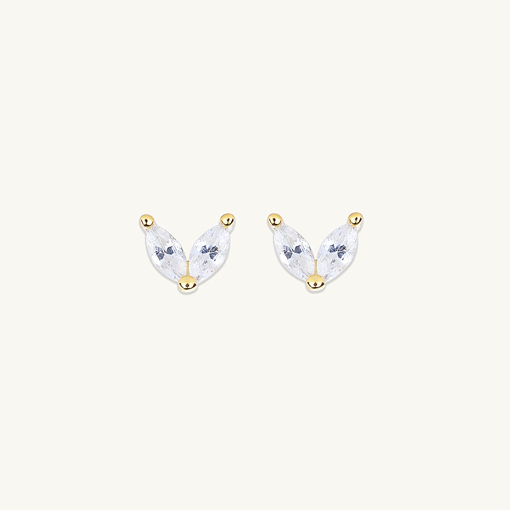 Angel Wings Sapphire Stud Earrings - Camile & Stone