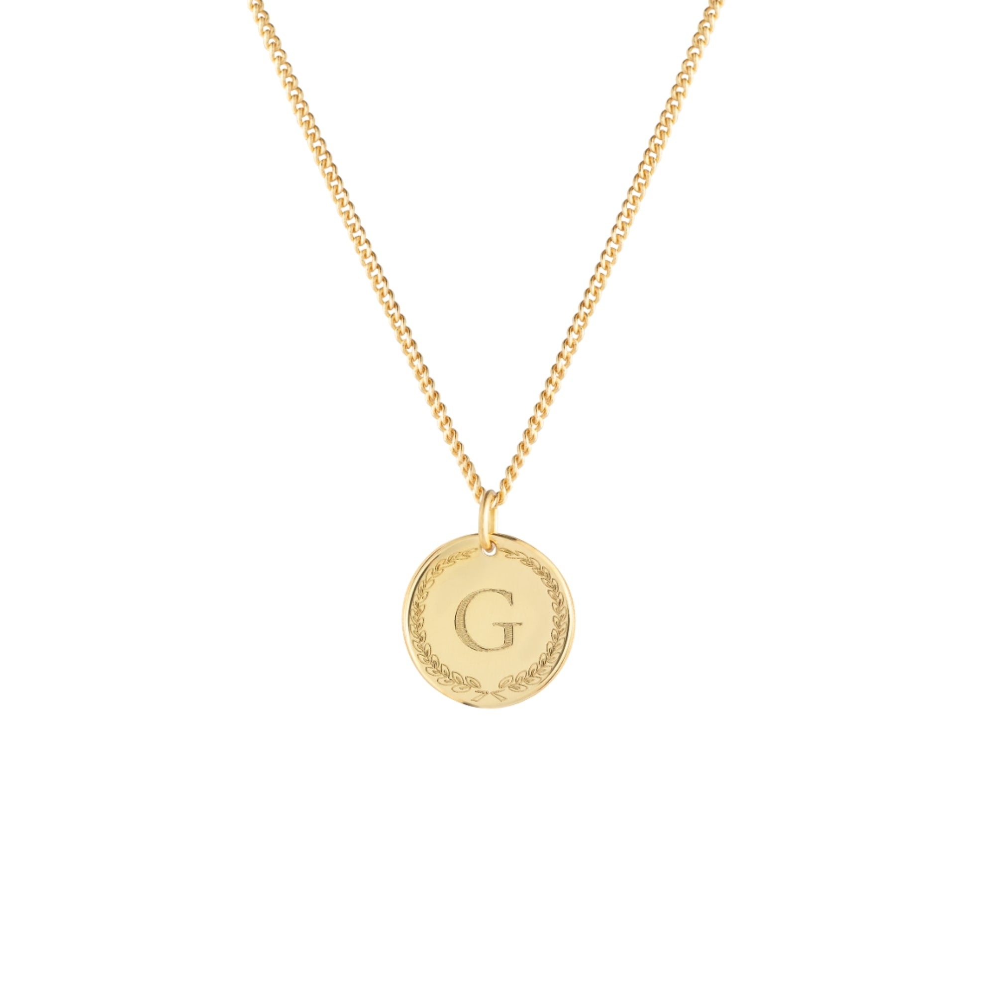 Initial Medallion Coin Necklace - Camile & Stone