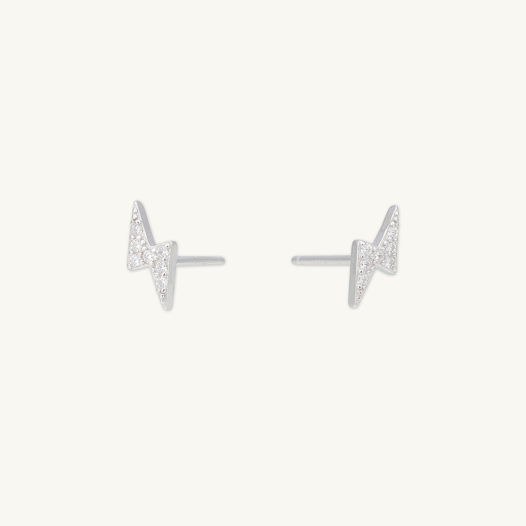 Lightning Bolt Sapphire Stud Earrings - Camile & Stone