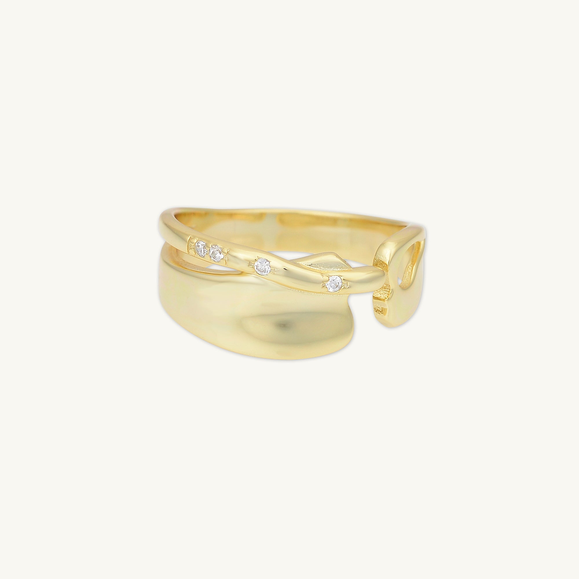 Molten Sapphire Statement Open Ring - Camile & Stone