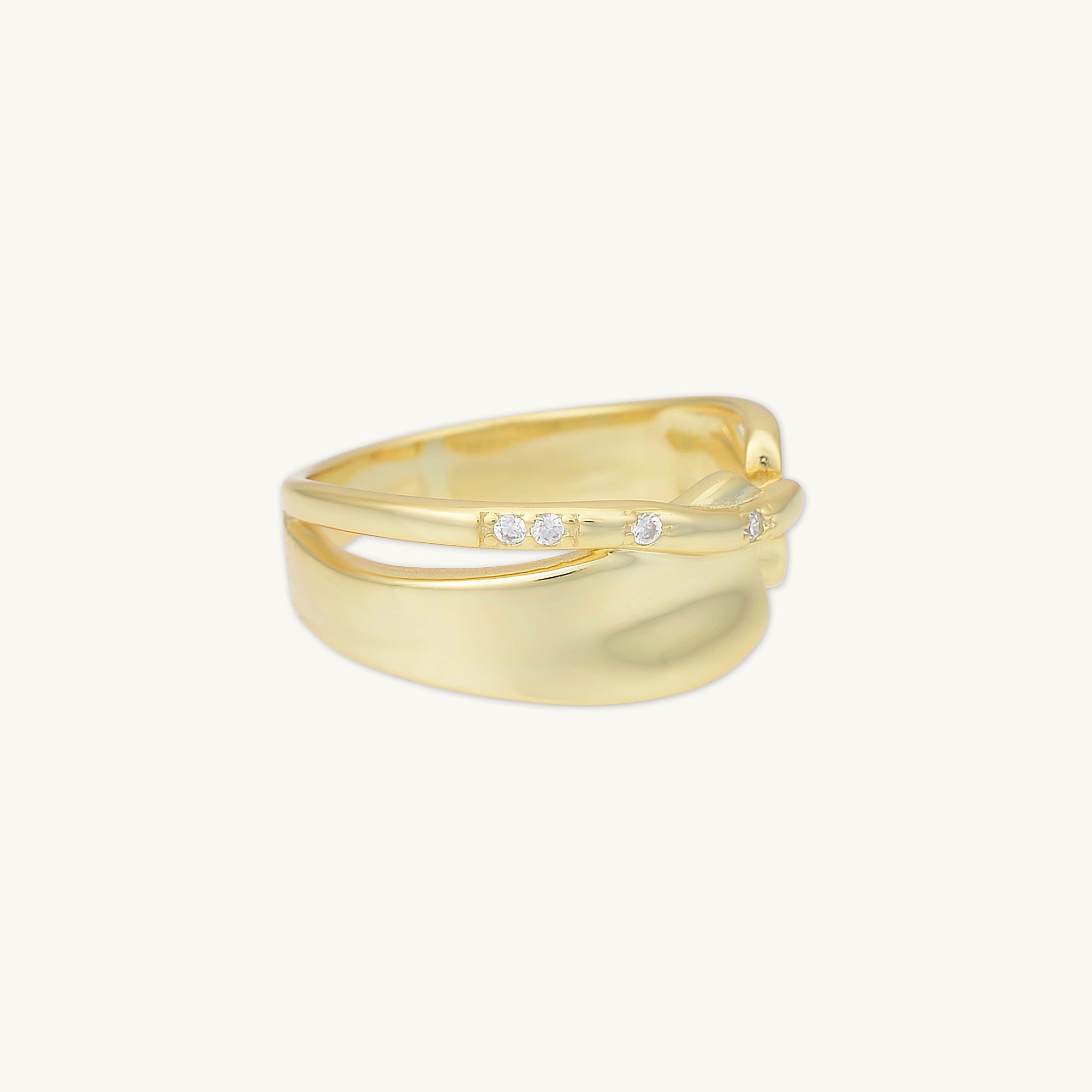 Molten Sapphire Statement Open Ring - Camile & Stone