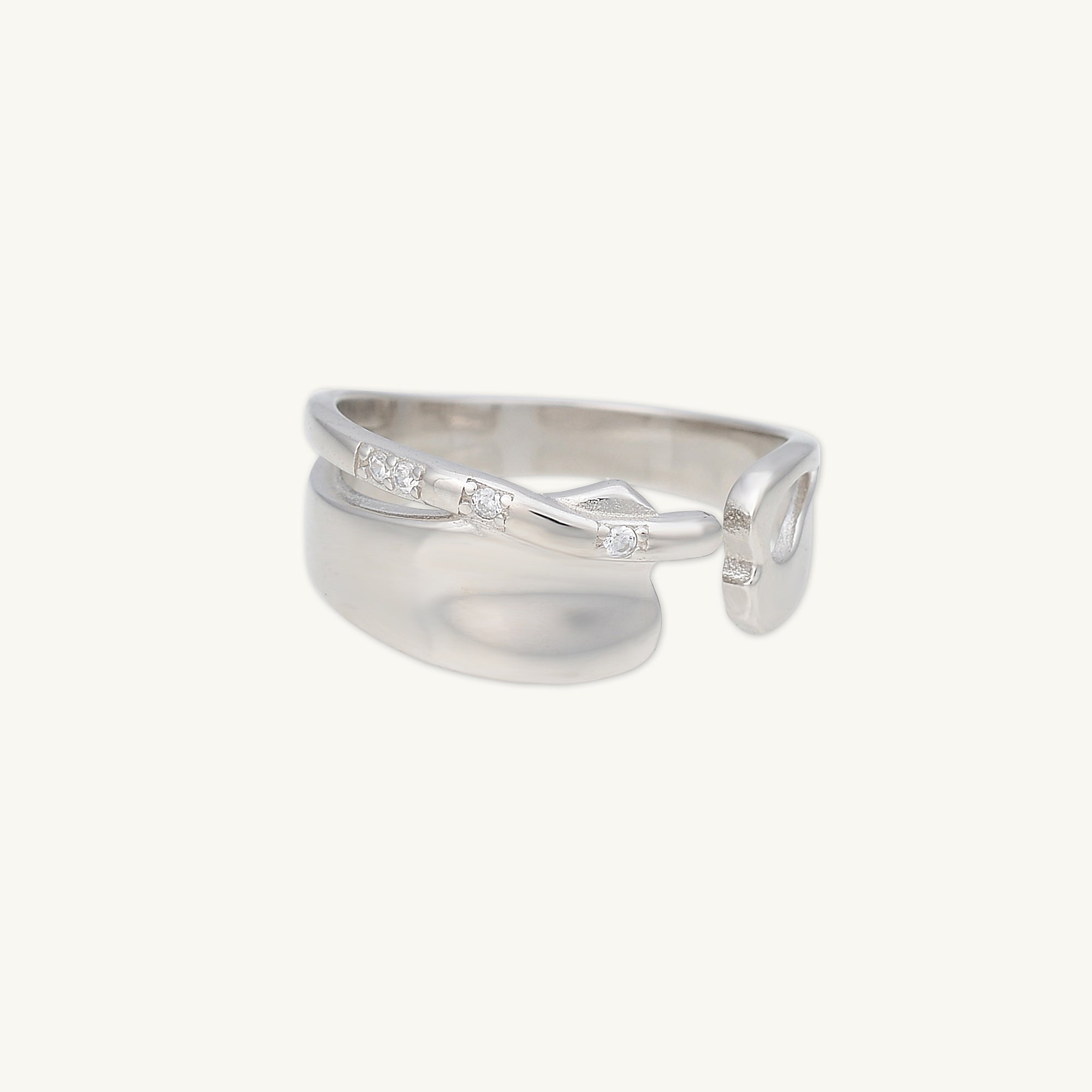 Molten Sapphire Statement Open Ring - Camile & Stone