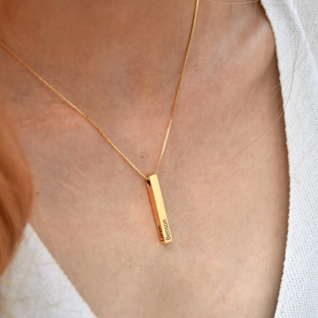 Pillar Bar Name Necklace